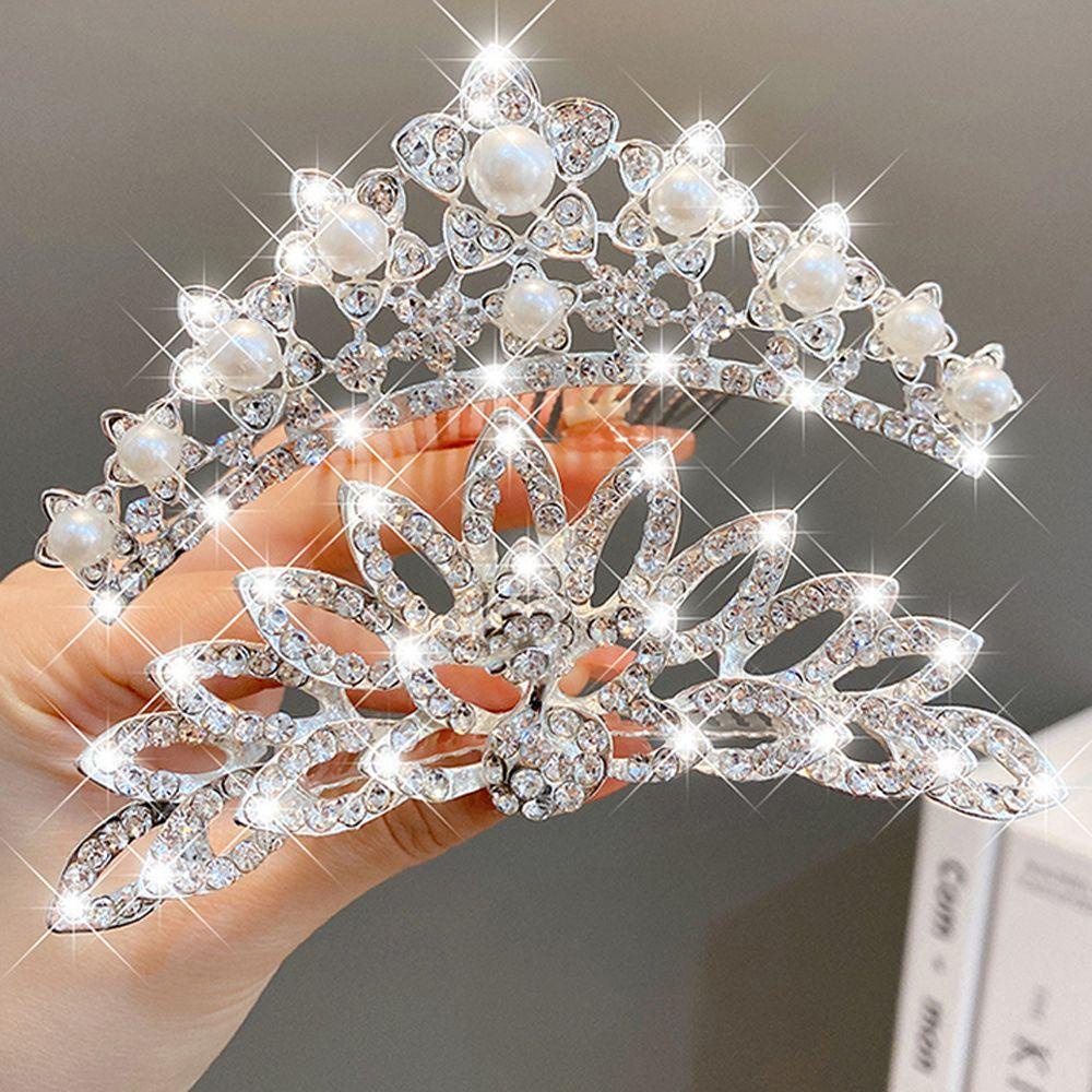 Trâm Cài Tóc Hình Hoa Đính Ngọc Trai Phong Cách Công Chúa Ngọt Ngào Cho Bé Gái