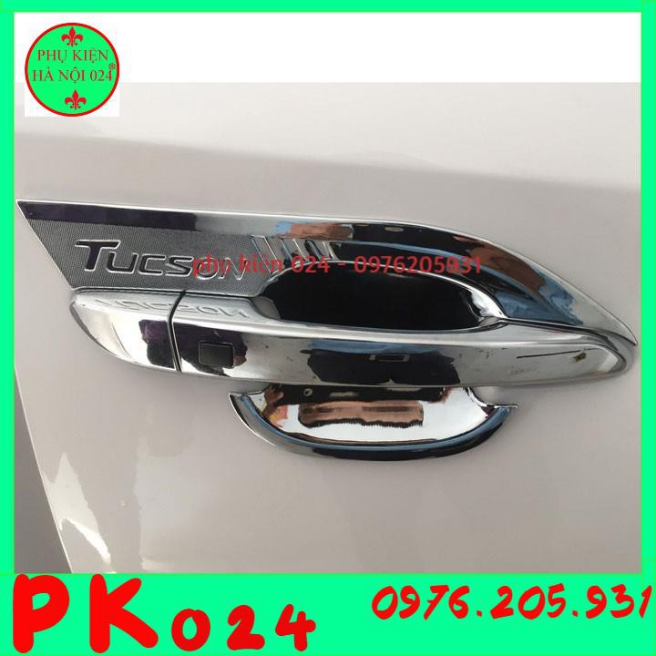 [Hyundai Tucson 2016 - 2019] Bộ Ốp Hõm Tay Nắm Cửa Mạ Crom Tucson 2016-2021