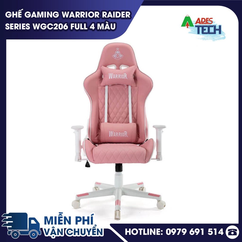 Ghế Gaming WARRIOR Raider Series WGC206 FULL 4 MÀU | Chất Liệu Da PU Bền Bỉ | Bảo Hành Chính Hãng 12 Tháng