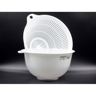 Bộ chậu, rổ nhựa bếp size M -Nhật Bản