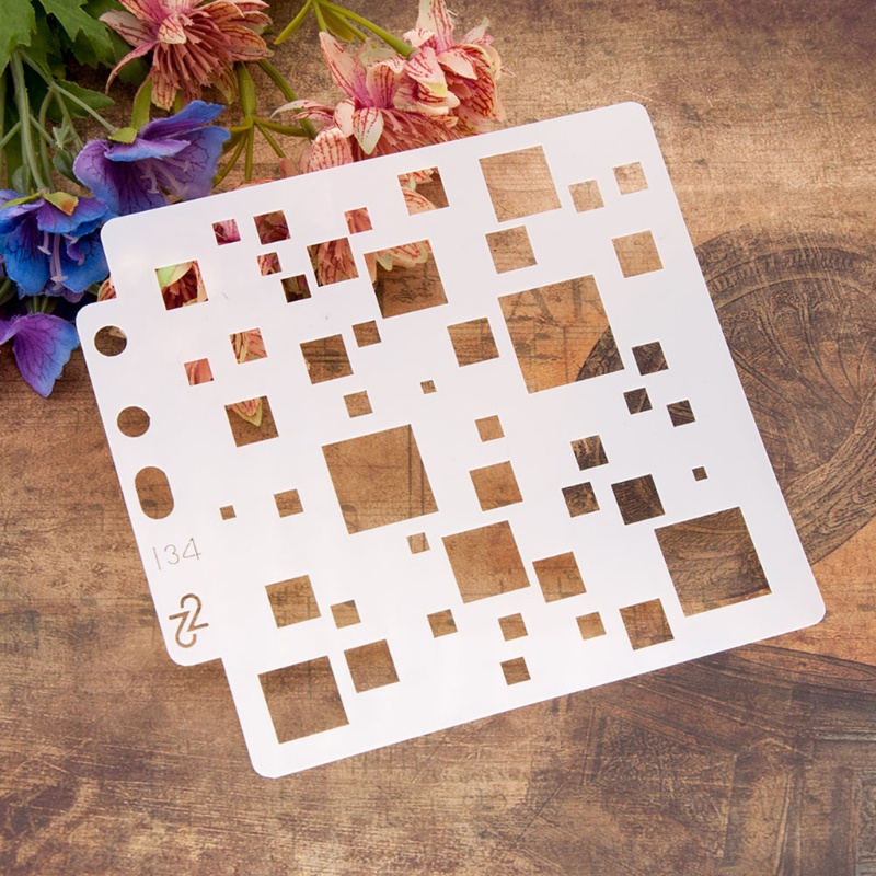 Aoto Khuôn Dập Nổi Họa Tiết Hình Học Nhiều Lớp DIY Trang Trí Sổ Lưu Niệm D