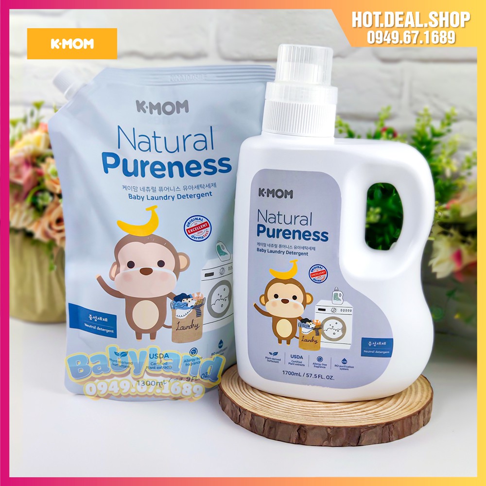 Nước giặt đồ cho bé K-Mom Hàn Quốc (1700ml) - Nước giặt quần áo cho bé Kmom