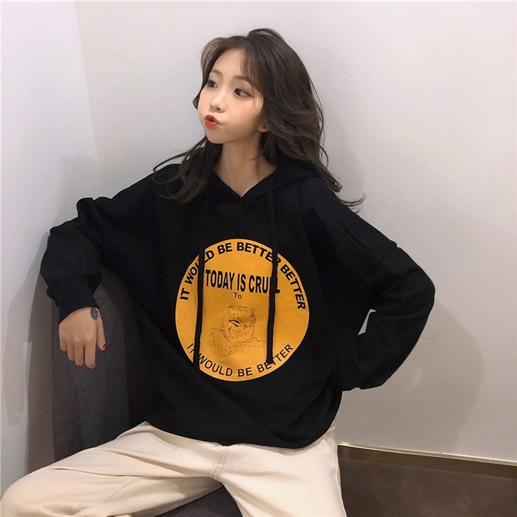 Áo Hoodie Tay Dài Form Rộng Phong Cách Hàn Quốc | BigBuy360 - bigbuy360.vn
