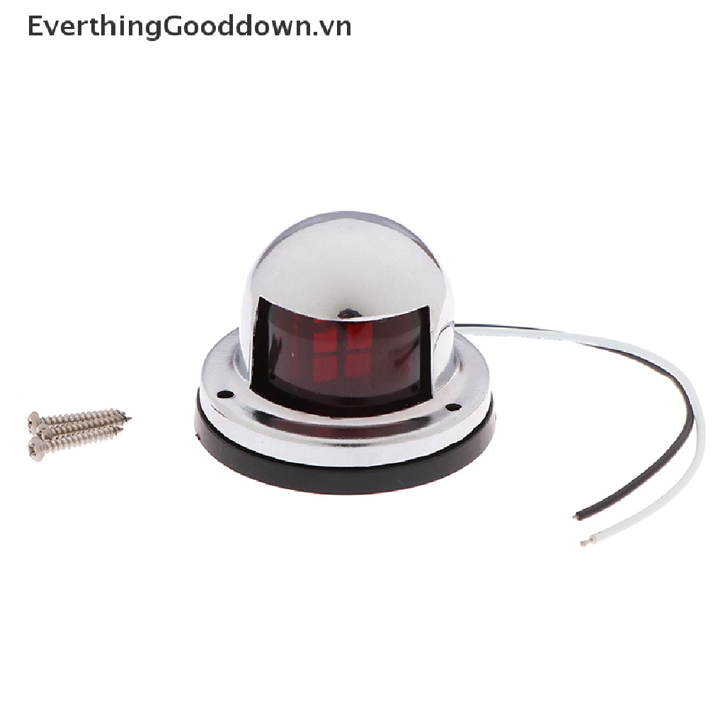 Everthinggooddown 2 Đèn Tín Hiệu LED Xanh Lá / Đỏ Bằng Thép Không Gỉ Cho Tàu Thuyền