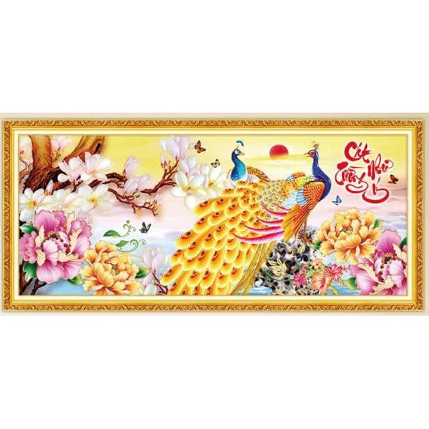TRANH ĐÍNH ĐÁ CÁT TƯỜNG NHƯ Ý LG1029 (110X50) tranh chưa thành phẩm