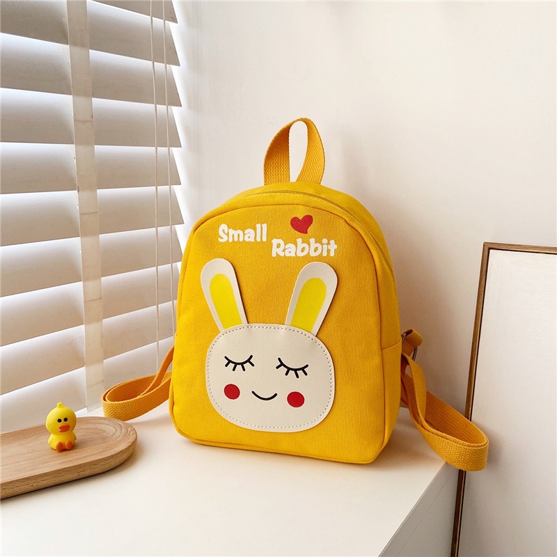 Ba Lô Vải Canvas Họa Tiết Hoạt Hình Xinh Xắn Dành Cho Bé