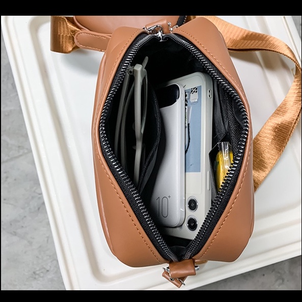 Túi đeo chéo unisex nam nữ da mềm bộ đôi set 2in1 cá tính  Túi xinh mint store PK 374