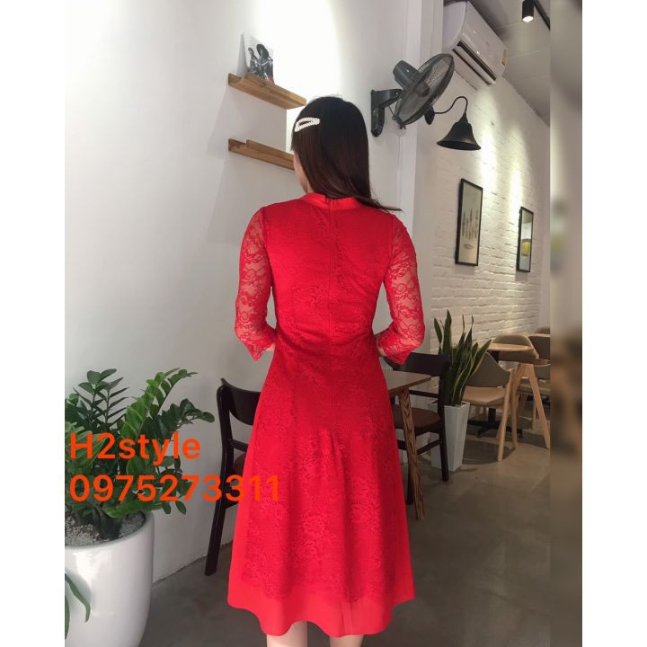 Áo dài cách tân cổ nơ cách điệu cực hot