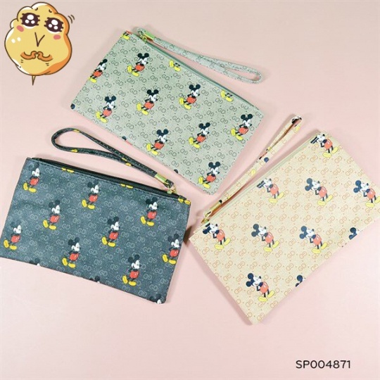 [FREESHIP]  BÓP, VÍ NỮ CẦM TAY FOREVER YOUNG, DA PU 14cm, CLUTCH MICKEY, TRÁI TIM