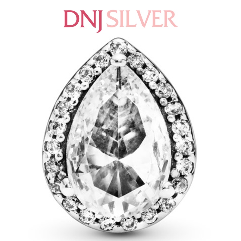 [Hàng cao cấp] Charm bạc 925 cao cấp, hàng chuẩn bạc - Charm Sparkling Teardrop Halo thích hợp để mix vòng tay charm