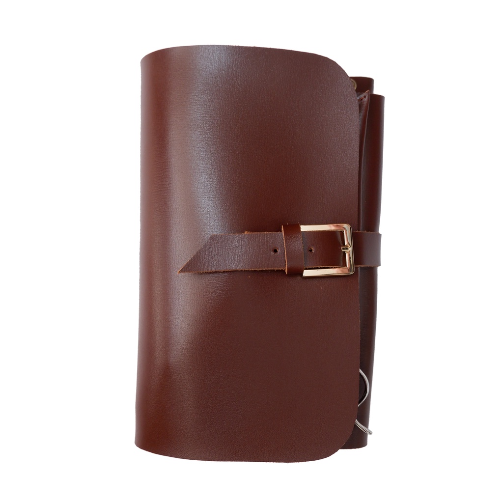 Bao da đựng 6 kéo cùng lược dạng cuộn bằng da thật chính hãng bảo hành 12 tháng - Hair Mart