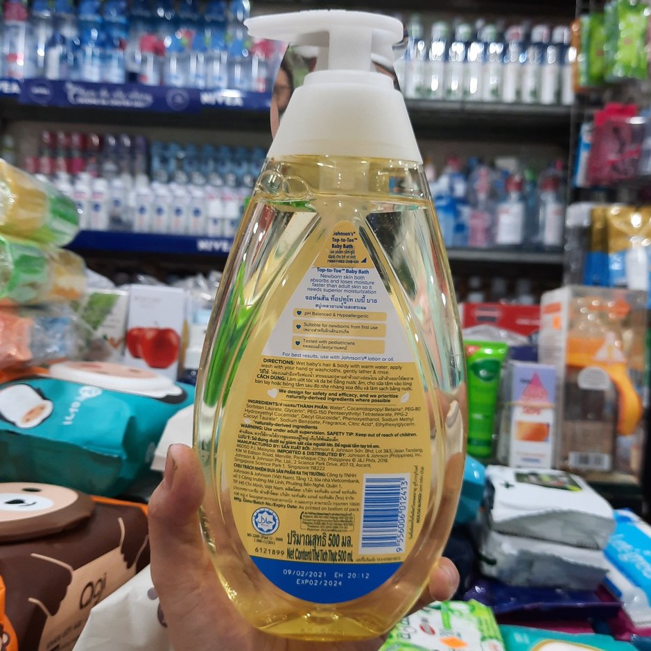Sữa tắm gội toàn thân Johnson's Baby 500ml