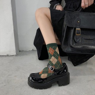 Giày Da Đế Dày Phong Cách lolita Nhật Bản Cho Nữ