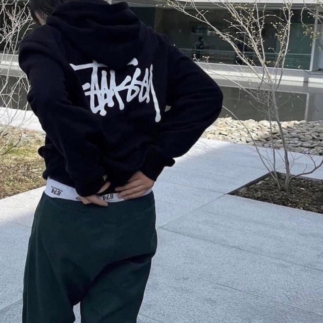 Hoodie Stussy Basic Vải Nỉ Bông Dày Dặn