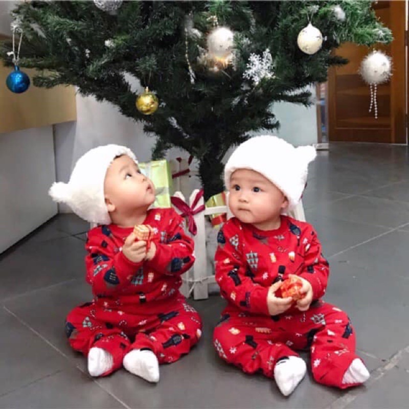 Bộ thun Noel H&M sz 4-24M