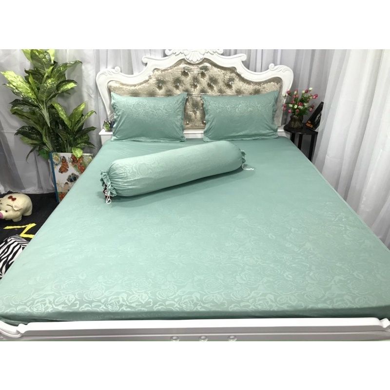 Bộ Drap thun vải gấm 4 món sang trọng