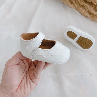 Giày tập đi búp bê vải trắng