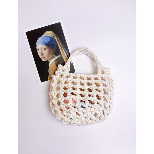 Túi lưới mini handmade nữ tính phong cách Hàn Quốc