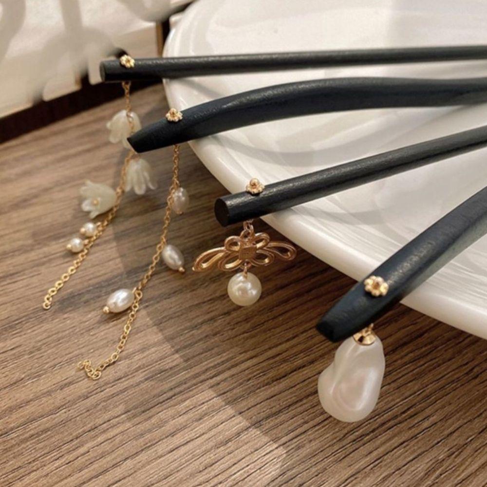 Kẹp Tóc Hình Cành Cây Đính Ngọc Trai Phong Cách Trung Hoa Độc Đáo Cho Nữ