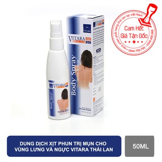 Dung dịch xịt phun trị mụn cho vùng lưng và ngực - Vitara Se Body Acne Spray thái lan