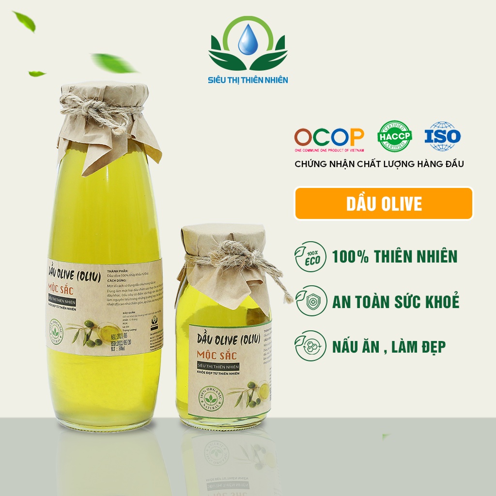 Tinh Dầu Olive Nguyên Chất SIÊU THỊ THIÊN NHIÊN Hỗ Trợ Sự Phát Triển Của Mắt Và Hệ Miễn Dịch, Ngăn Ngừa Bệnh Tật 500ml