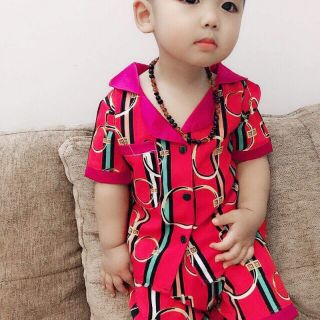 Bộ pijama lụa giấy 3d bé trai bé gái