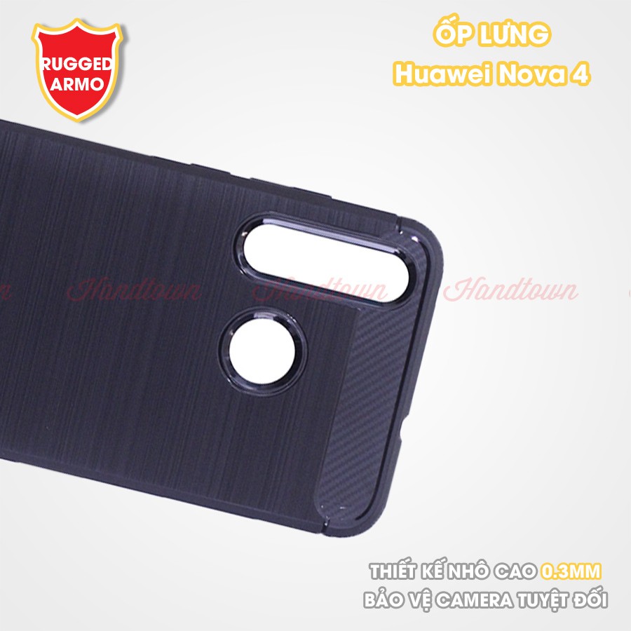 Ốp Lưng Dẻo Huawei Nova 4 Vân Xước Chống Sốc