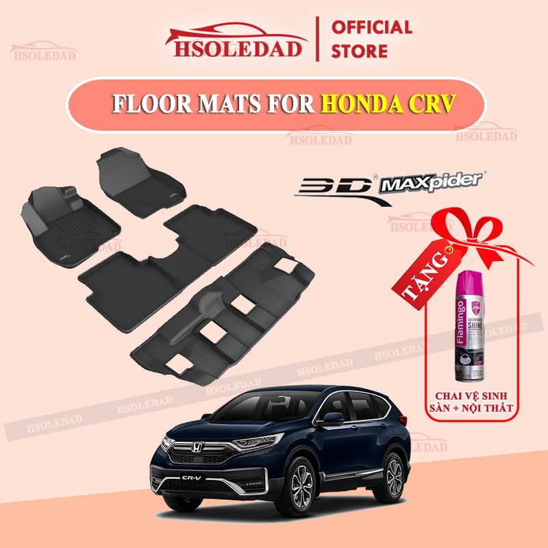 Thảm lót sàn HONDA CRV bằng khuôn đúc hãng 3D MAXpider KAGU, Chất liệu XPE an toàn không độc hại