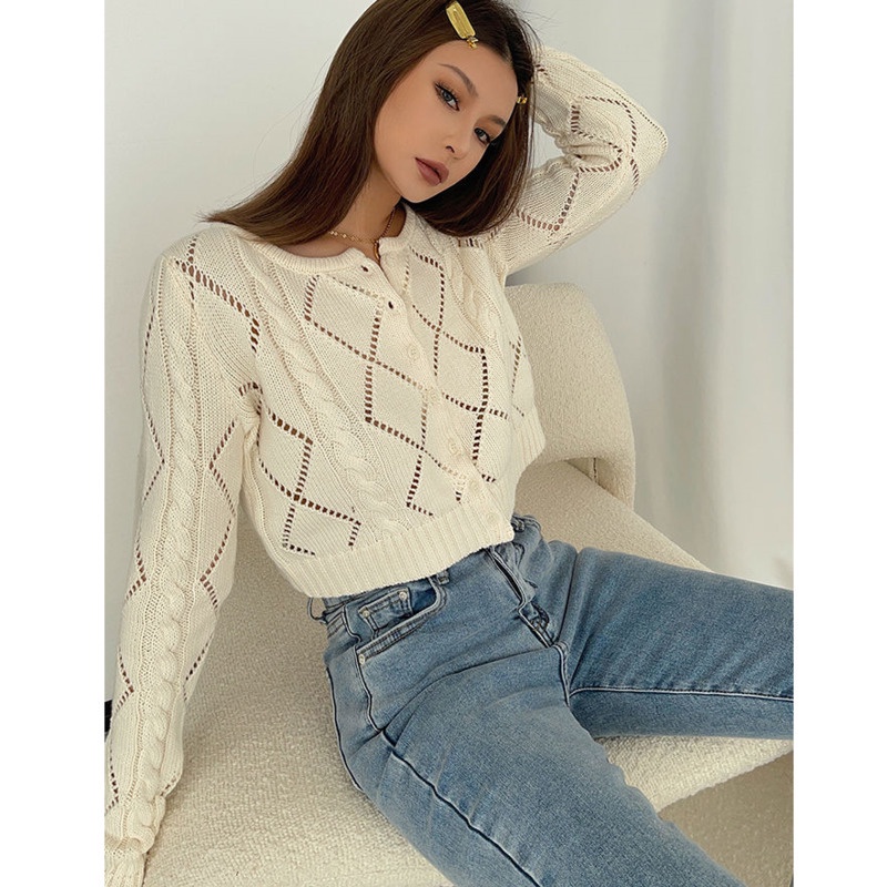 Áo Len Nữ Dài Tay Cổ Tròn Thời Trang Hàn