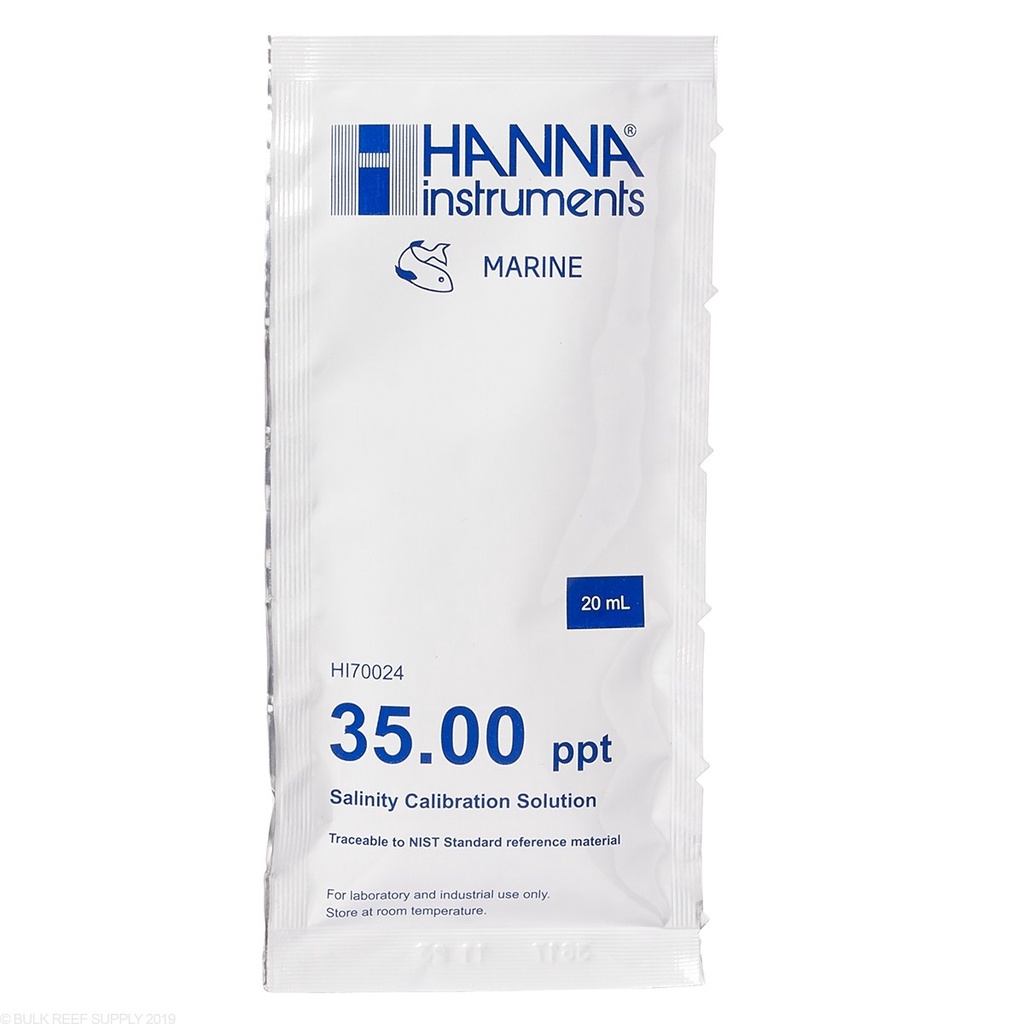 Dung Dịch Hiệu Chuẩn NaCl 35.00 g/L , Hộp 25 gói 20mL HI70024P