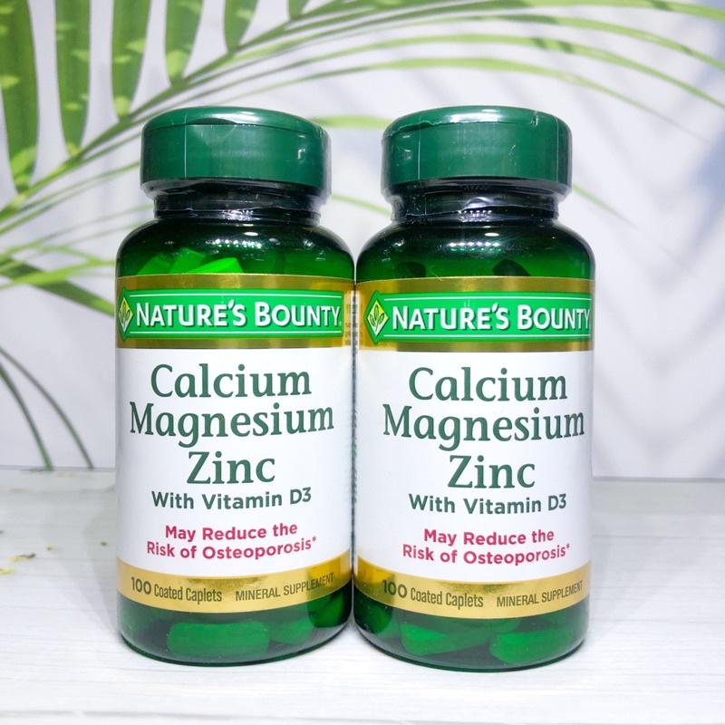 Viên uống Nature’s Bounty calcium Magnesium zinc 100v