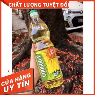 Thùng dầu ăn hướng dương ôliu Sloboda Nga 15 chai 1 lít