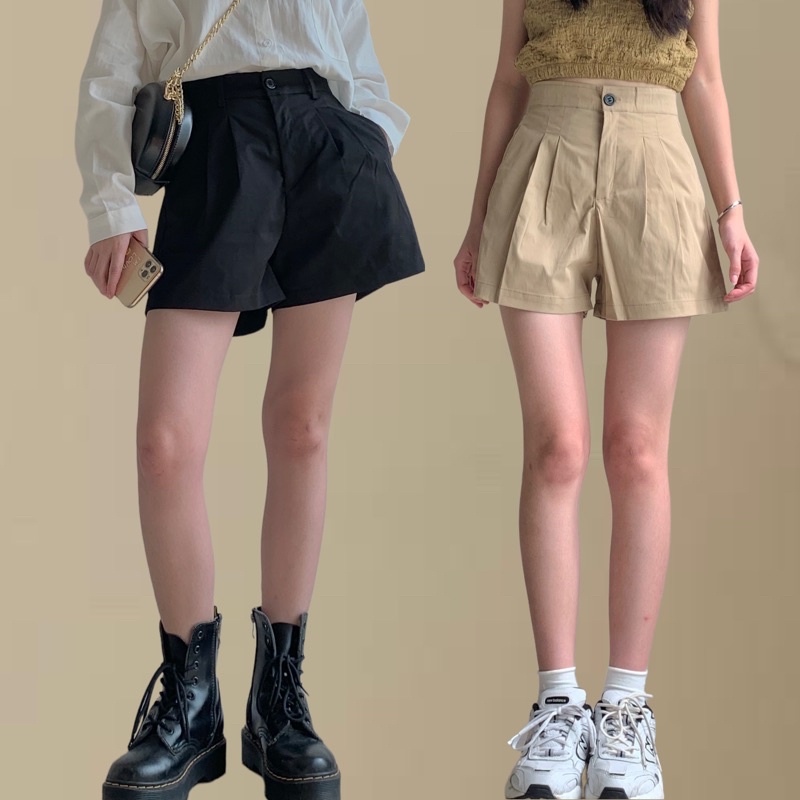 Quần short vải 2 li lưng chun TKQ36 LOLLIE STUDIO