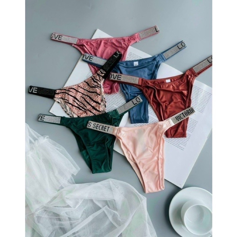 Quần lót vic lọt khe đính đá siêu xinh Cao cấp