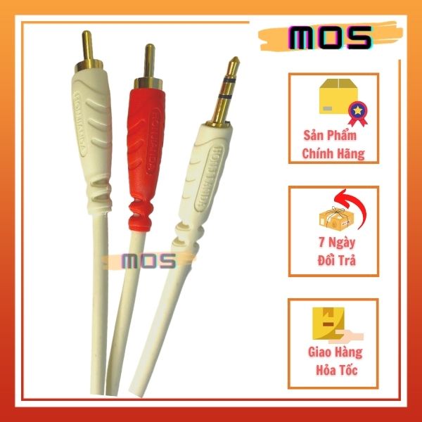 Cáp loa jack 3.5 ra 2 hoa sen AV Honjianda VN dài 1.8M Mos Shop