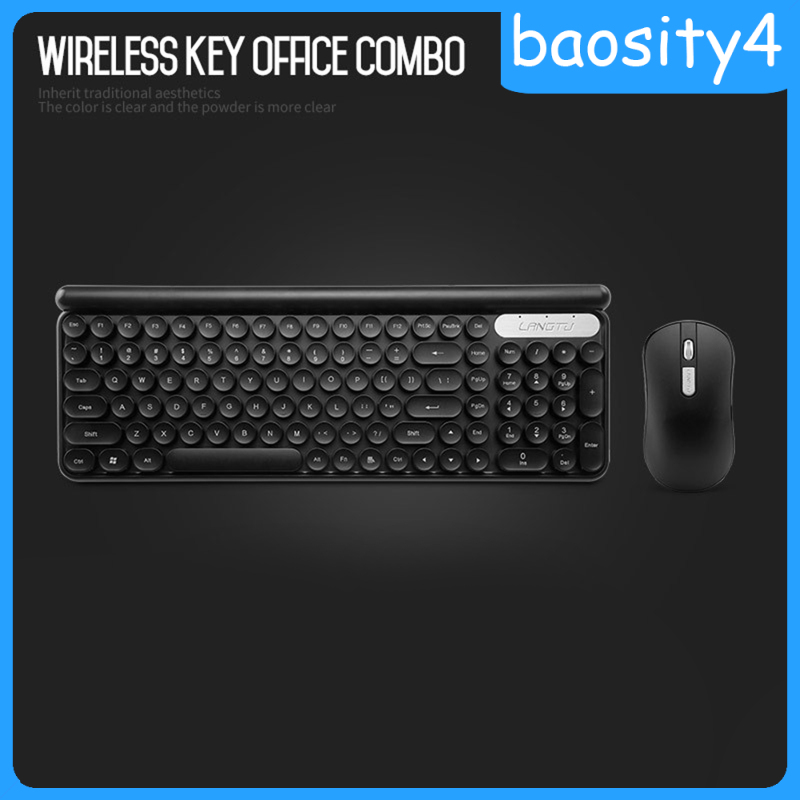 Set Bàn Phím + Chuột Không Dây 2.4g Phong Cách Retro | BigBuy360 - bigbuy360.vn