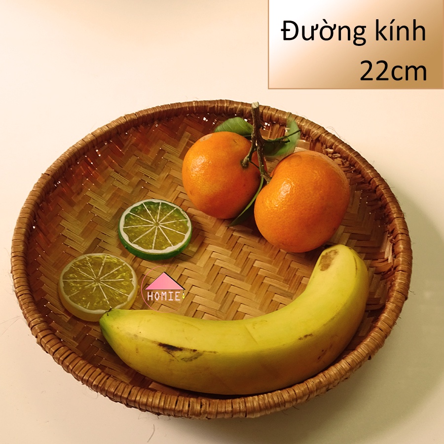 [Phụ kiện nhà bếp] Mẹt tre nâu trang trí sang trọng