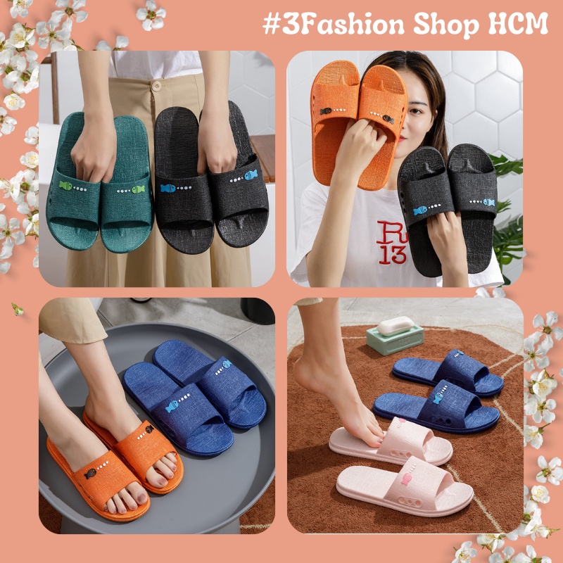 Dép đi trong nhà, dép đi trong nhà tắm chất liệu PVC đúc nguyên khối cao cấp bền đẹp nhẹ chống trơn trượt -3FASHION 3191