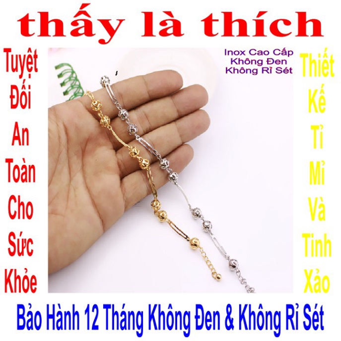 Lắc chân vàng cho bé gái cách điệu trái châu xinh xắn - An toàn cho trẻ - Cam kết 1 đổi 1 nếu hoen , gỉ sét