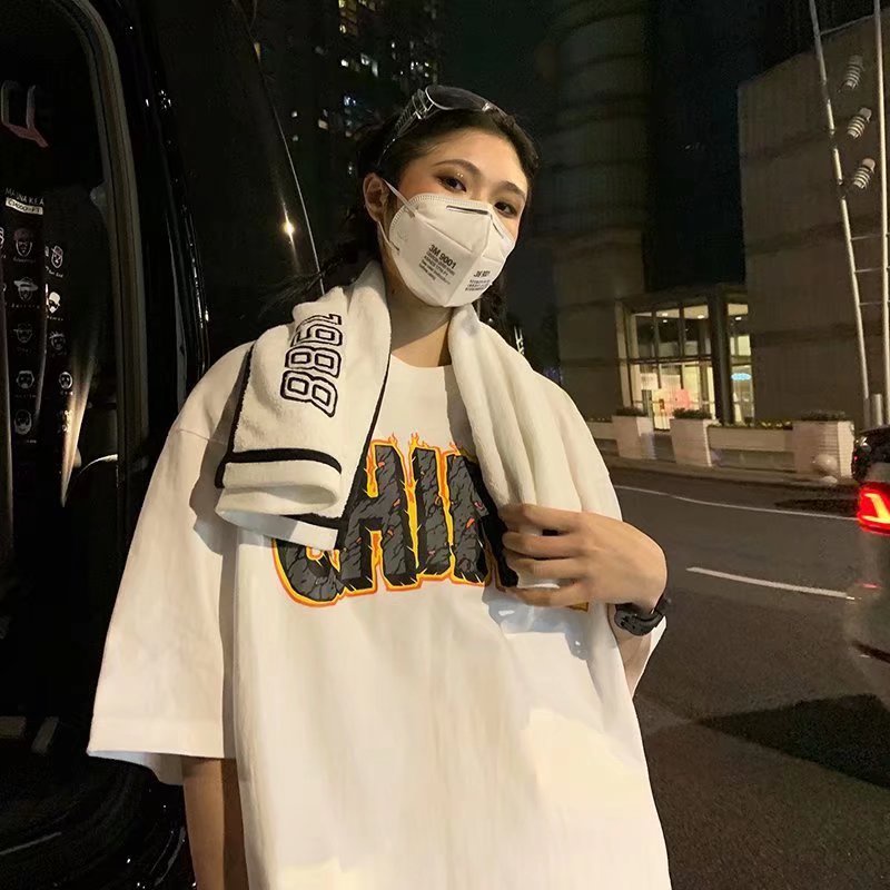 Áo Thun Dáng Rộng In Họa Tiết Hoạt Hình Phong Cách Hip Hop Hàn Quốc Thời Trang Mùa Hè Cho Nam Và Nữ