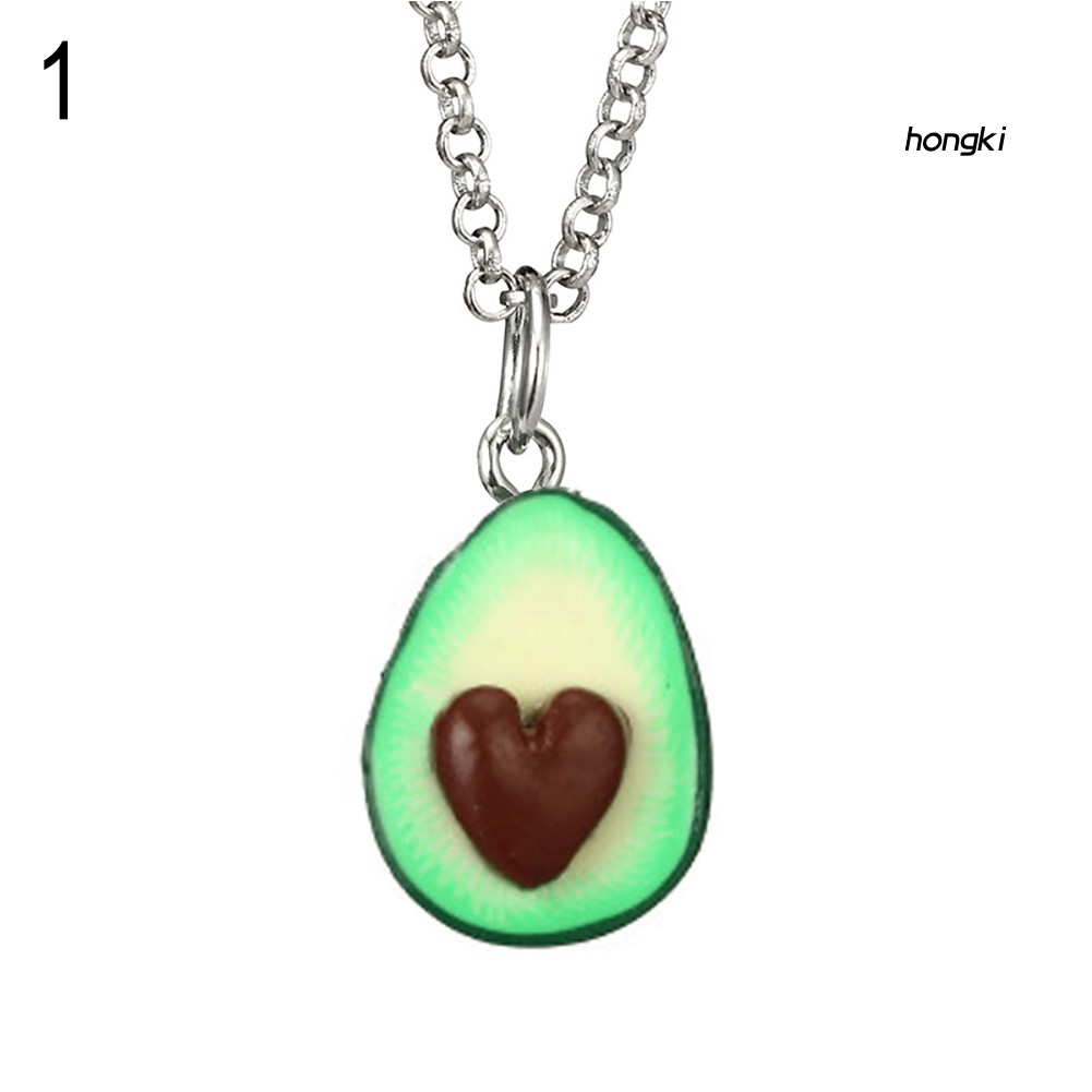 Dây Chuyền Mặt Hình Quả Bơ 3d Dễ Thương Cho Cặp Đôi