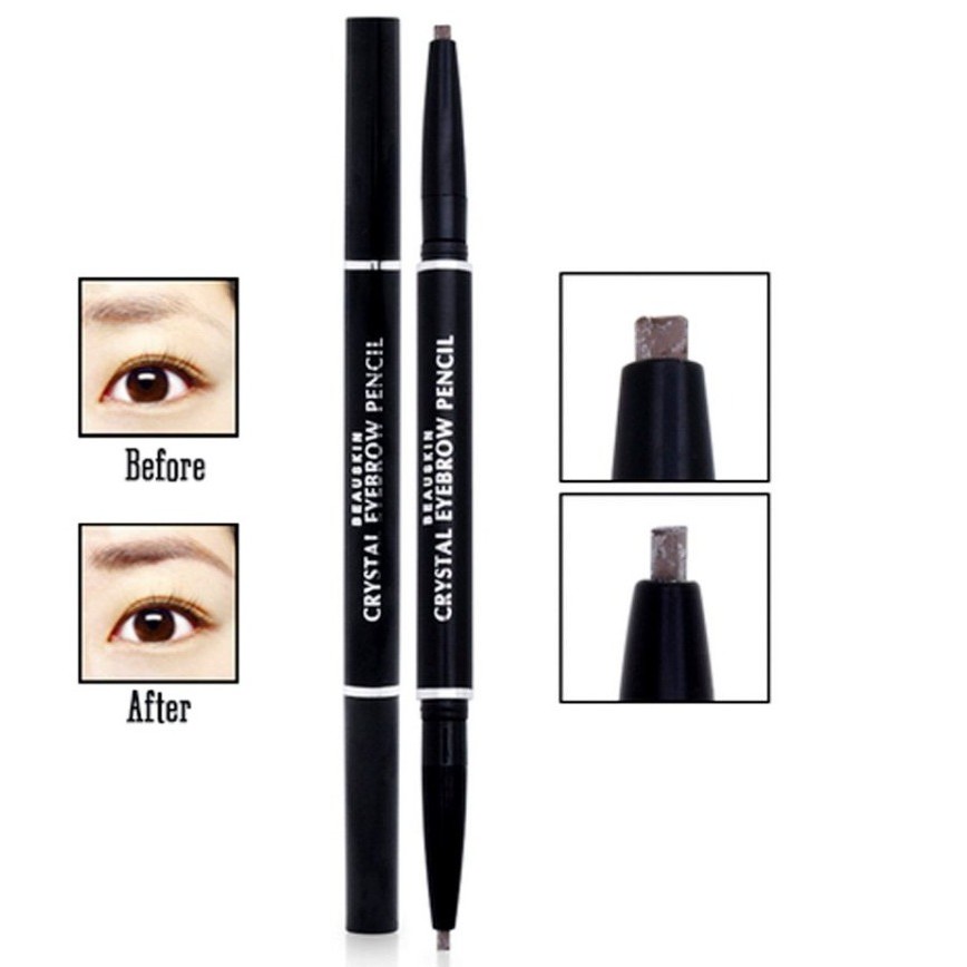 [ Hàng Chính Hãng] Chì Kẻ Mày Vặn 2 Đầu Beauskin Crystal Eyebrow Pencil Hàn Quốc ( ĐỦ .SỐ) + Tặng 1 khuôn mày