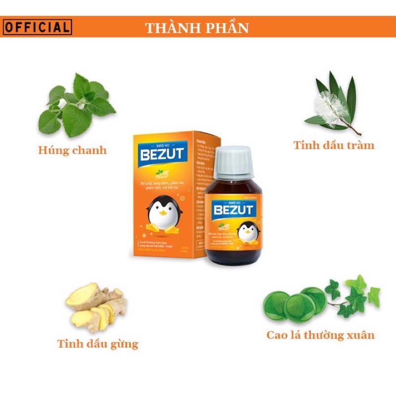Siro HOBEZUT - Hỗ trợ giảm ho trong cảm lạnh