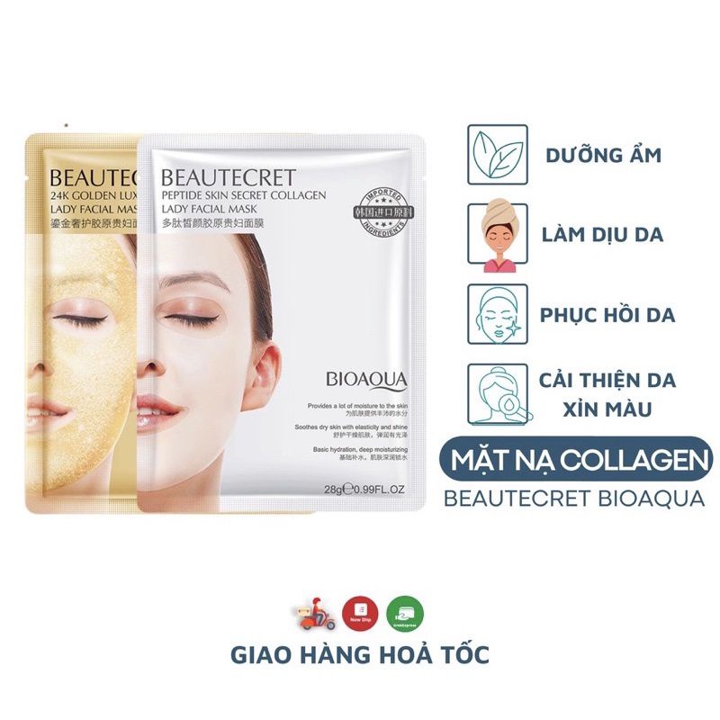 Mặt nạ thủy tinh trong suốt collagen dạng thạch duy trì sự đàn hồi cho da, giúp làn da tươi trẻ, căng mịn