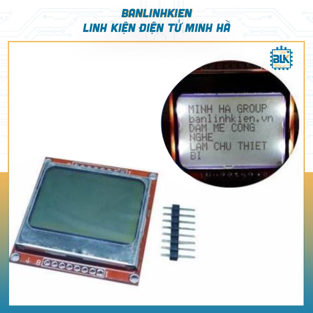 [Mô đun] Module LCD5110 Nền Trắng Chữ Đen