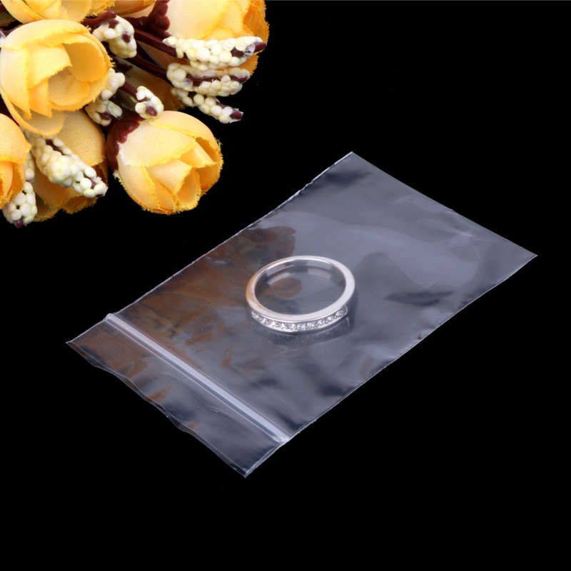 Bộ 100 Túi Zip Bằng Nhựa Có Thể Khóa Lại Trong Suốt Kích Thước 5cmx7cm