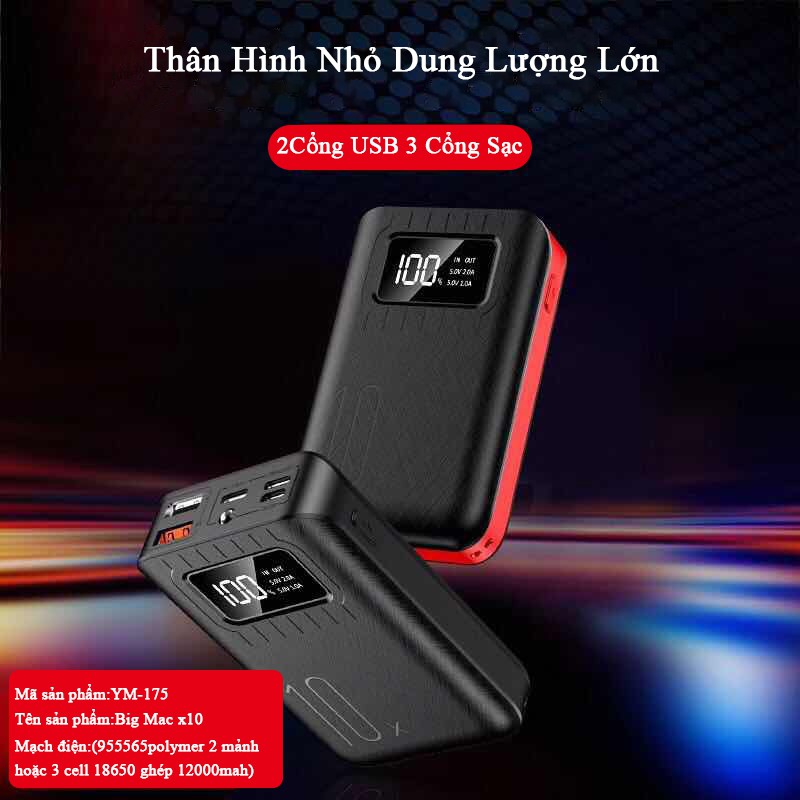 Pin sạc dự phòng mini 30.000mAH BigMac - HanruiOffical