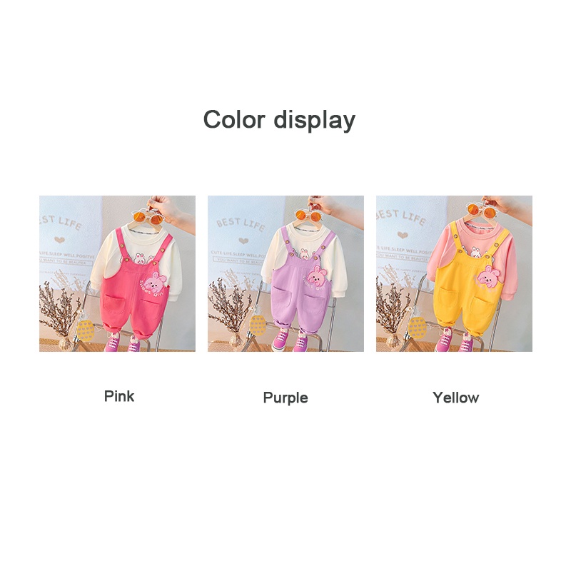 Bộ quần áo phối dây kiểu hoạt hình AMILA đáng yêu cho bé gái mùa thu dễ thương