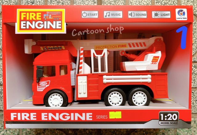 Xe đổ rác/ cứu hỏa/ công trình chạy trớn có đèn và âm thanh