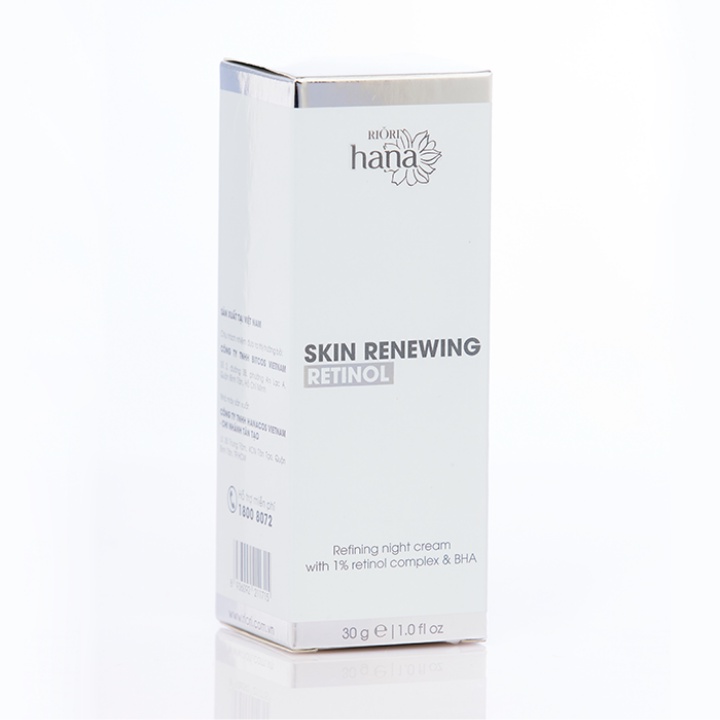 Kem tái tạo, Phục hồi, Ngăn ngừa lão hóa da Skin Renewing Retinol RIORI 30g–Kem Retinol 1% tái tạo da bổ sung dưỡng chất